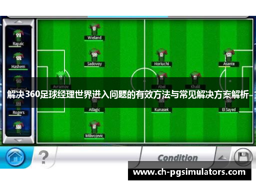 解决360足球经理世界进入问题的有效方法与常见解决方案解析